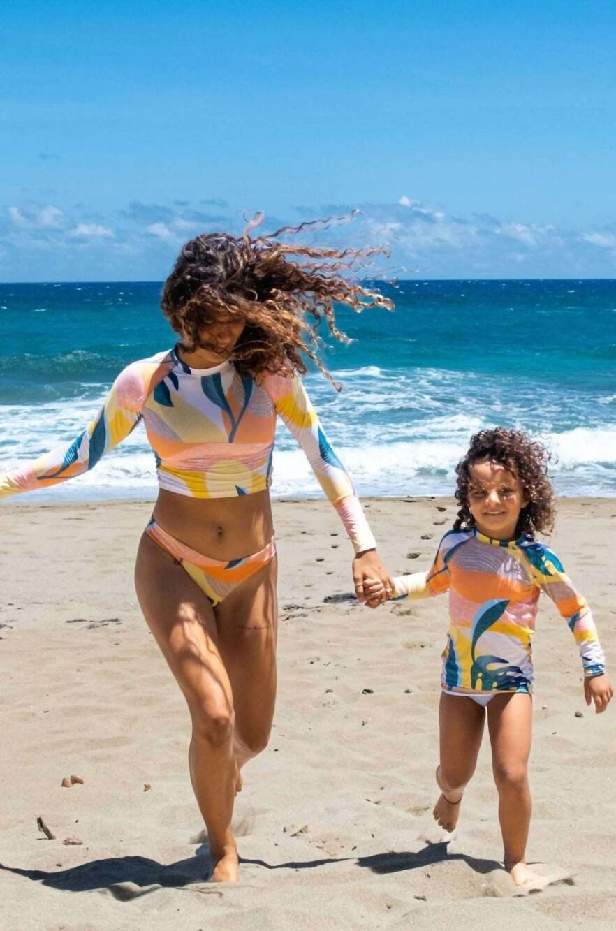 NEW IMSY girls' alani rash guard in cabana